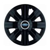 Set 4 Capace Roti, potrivite jantelor de R14, pentru Ford, model Cosmos Negru