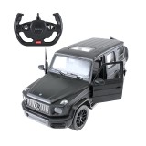 Masina cu telecomanda Mercedes Benz G63 Rastar, 32.3 x 14.8 x 13.9 cm, 5 x AA, 10 km/h, tractiune 2 WD, anvelope cauciuc, Negru