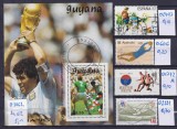 Lot filatelic Sport / Fotbal - Diego Maradona (Guyana), Spania '82, Franța, Ungaria, Australia -A991