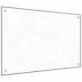 Panou antistropi bucătărie transparent 90x60 cm sticlă securiz.