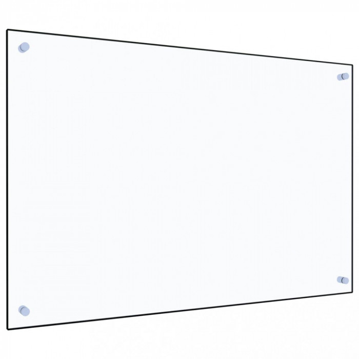 vidaXL Panou antistropi bucătărie transparent 90x60 cm sticlă securiz.