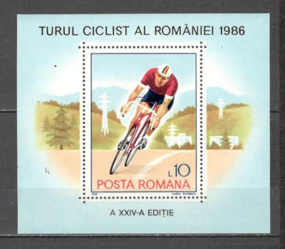 Romania.1986 Turul ciclist-Bl. YR.839 foto