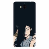 Husa silicon pentru Huawei Y6 2017, Simple Girl