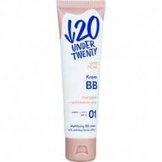 Under Twenty ANTI! ACNE crema BB matifianta SPF 10 culoare 01 Light Beige 60 ml