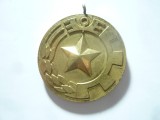 Medalie comunista Bulgaria pentru Merit in Cooperativele Populare ,metal ,d=3cm