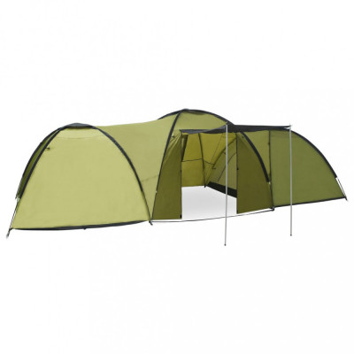 Cort camping tip iglu, 8 persoane, verde, 650x240x190 cm GartenMobel Dekor foto