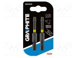 Capăt de șurubelniță Torx TX25 50mm cu impact 2 buc GRAPHITE