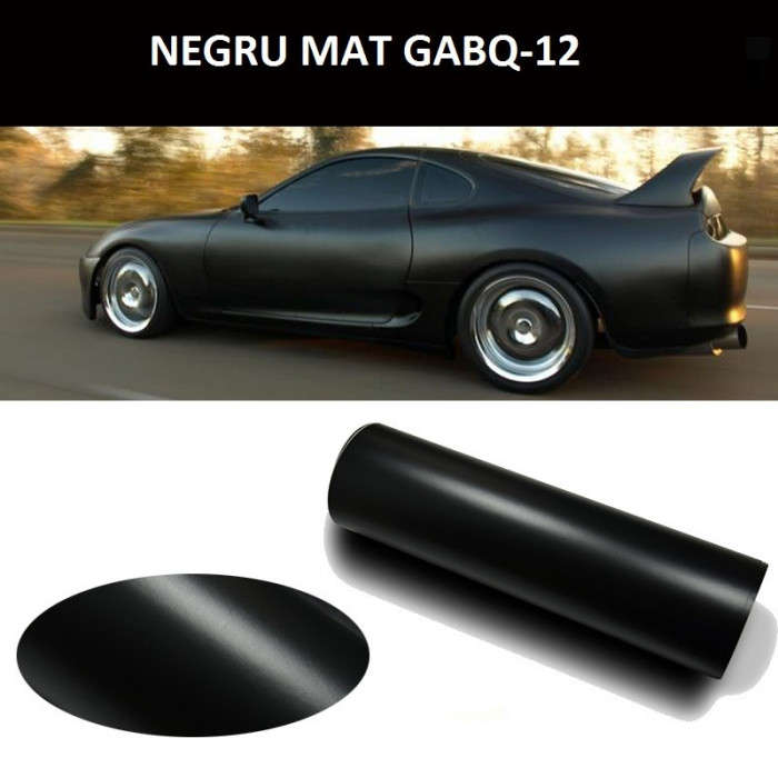 Folie auto negru mat 1m X 1.5m GABQ-12 Automotive TrustedCars