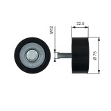 GATES T36741 FleetRunner&trade; Rola ghidare/conducere, curea transmisie