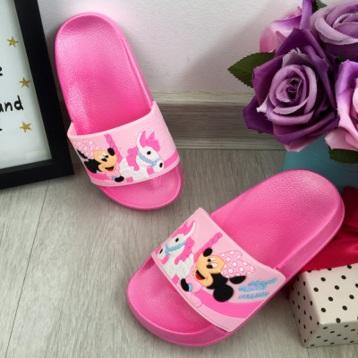 Papuci roz de vara cu Minnie pentru copii fete 24 30 32 34 cod 0846 foto
