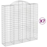 Cumpara ieftin Cosuri gabion arcuite, 7 buc 200x50x200/220 cm, fier galvanizat