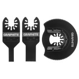 Set accesorii taiere metal pentru multifunctional cu vibratii, set de 3 buc. GRAPHITE 56H072 HardWork ToolsRange