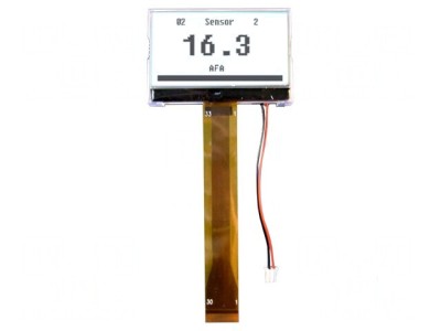 Afișaj LCD grafic alb 128x64 mm foto