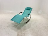 Cumpara ieftin Sezlong, balansoar gradina fier textilena albastra 155 x 65 x 85 cm