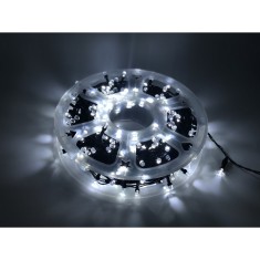 Instalatie de Craciun Lumina Alba, 40m, 200 leduri, Interior-Exterior