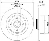 Disc frana RENAULT GRAND SCENIC II (JM0/1) (2004 - 2016) RINGER 0950004267