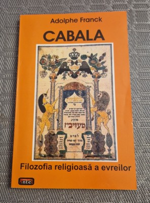 Cabala filozofia religioasa a evreilor Adolphe Franck foto