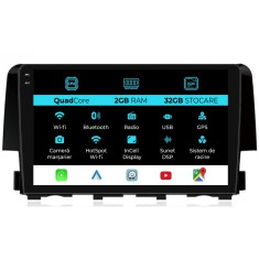 Navigatie Dedicata Honda Civic (2015-2021), 9Inch, 2Gb Ram, 32Gb Stocare, Carplay