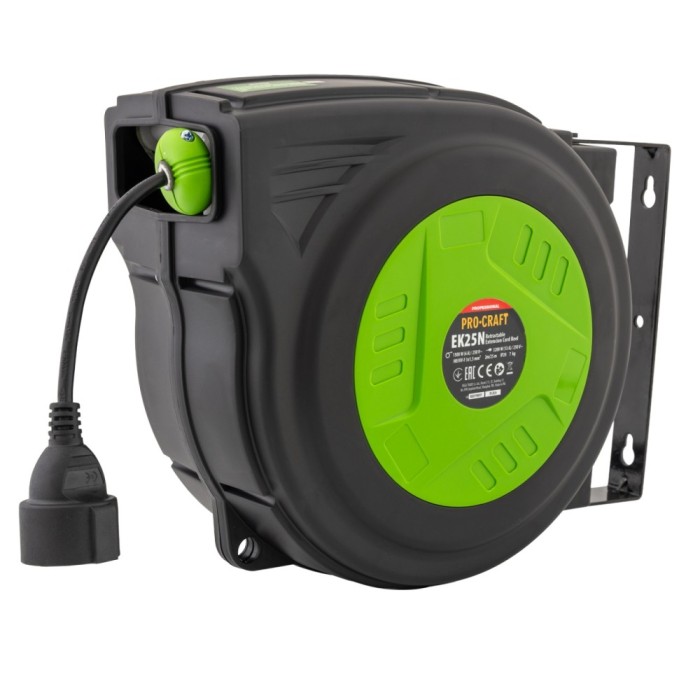 EK25N Cablu prelungitor cu tambur automat 25 metri PROCRAFT Innovative ReliableTools