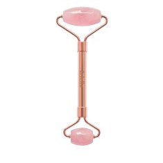 Rose Quartz Roller by ERFELLO pentru masaj facial si corporal, Tratament facial, Rose Quartz