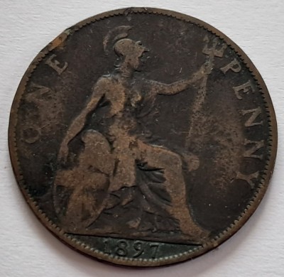 Marea Britanie , One Penny 1897 foto