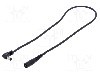 Cablu alimentare DC, DC 5,5/2,1 soclu, DC 5,5/2,5 mufa, negru, 0,5m, WEST POL - A25-C21-C100-050BK
