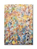 Cumpara ieftin Tablou impasto ultra 3D pictat manual, Mesteceni in culori calde, 70x50cm acril pe panza, Kenny Varniote