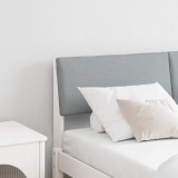 vidaXL Tăblie tapițată Gri deschis 135 cm Lemn de pin masiv 879128