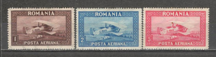 Romania.1928 Posta aeriana-C.Raiu filigran vertical YR.18