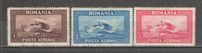 Romania.1928 Posta aeriana-C.Raiu filigran vertical YR.18