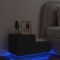 Gossi noptiera cu lumini led, negru, 70x36x40,5 cm