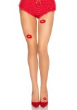 Dresuri Leg Avenue Spandex Tights with Kisses Natural
