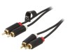 Cablu RCA Stereo Vention 5m, Mufe Aurite, Negru