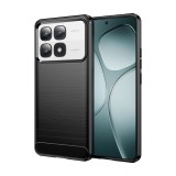 Husa carbon pentru xiaomi 14t pro, tech protects anti-soc, black