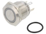 Comutator anti-vandalism ONPOW GQ19 - SPST-NO, IP65, 2A/36V DC