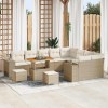 VidaXL Set de canapele pentru grădină 12 pcs Bej poliratan 3362046