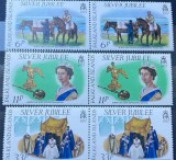 Seria Completă Insulele Falkland 1977 - Jubileul de Argint, Regina Elisabeta II, 3 Perechi, MNH -A150