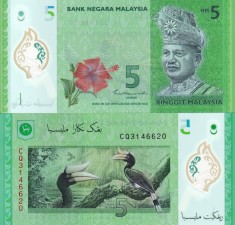 MALAEZIA 5 ringgit ND polymer UNC!!!