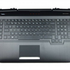 Carcasa superioara cu tastatura palmrest Laptop, HP, Omen 17-AN, 17T-AN, L14993-001, iluminata RGB, layout US