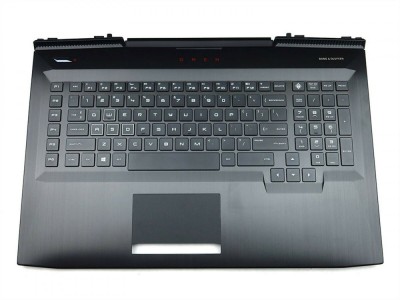 Carcasa superioara cu tastatura palmrest Laptop, HP, Omen 17-AN, 17T-AN, L14993-001, iluminata RGB, layout US foto
