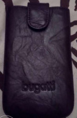 Husa piele naturala smartphone, Bugatti foto