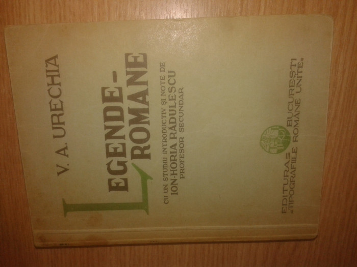V. A. Urechia - Legende romane - cu 24 ilustratiuni de D. Jiquide (cca. 1935)