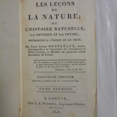 LES LECONS DE LA NATURE ou L'histoire naturelle, la physique et la chymie, presentees a l'esprit et au coeur (tome premier) - Louis Cous