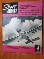 sport si tehnica aprilie 1971-aeronautica romaneasca,autoturismul romanesc dacia foto