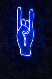 Decoratiune luminoasa LED, Rock N Roll Sign, Benzi flexibile de neon, DC 12 V, Albastru, Neon Graph