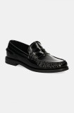Gant mocasini de piele Gracelyn femei, culoarea negru, cu toc plat, 29571721 G00