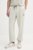 PLEIN SPORT pantaloni de trening culoarea bej, uni, SAEC MJT2477 STE003N