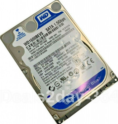 44. Hard Disk Laptop WD Scorpio Blue WD1600BEVT 160GB, 5400rpm, 8 MB, SATA 2 foto