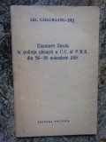 Expunere făcută la şedinţa plenară a C. C. al P. M. R. 26 - 28 noiembrie 1958