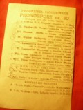 Reclama Cinema Republica si verso: Program Concurs Pronosport 1956 ,dim.11x7,5cm